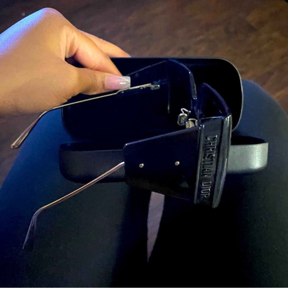 Black oversized CHRISTIAN DIOR sunglasses